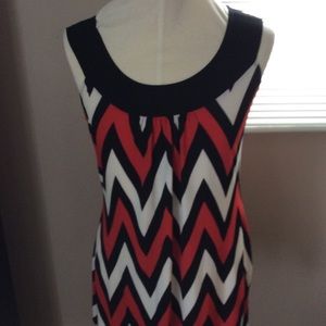 Bold Geo Print Sleeveless Top